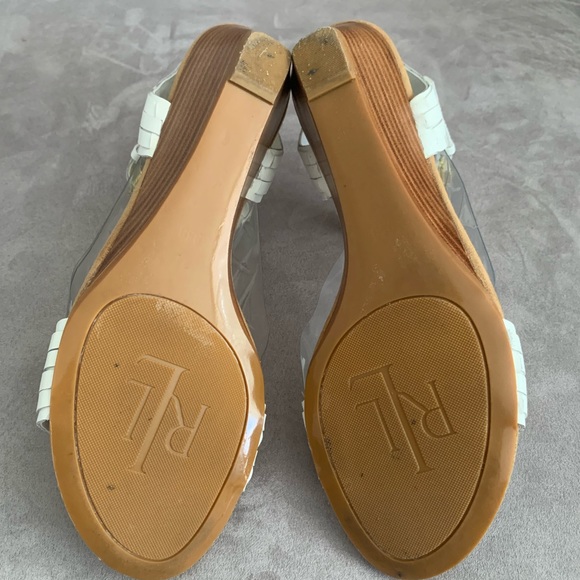 Lauren Ralph Lauren White Leather Sandals size 9.5B - Picture 9 of 14